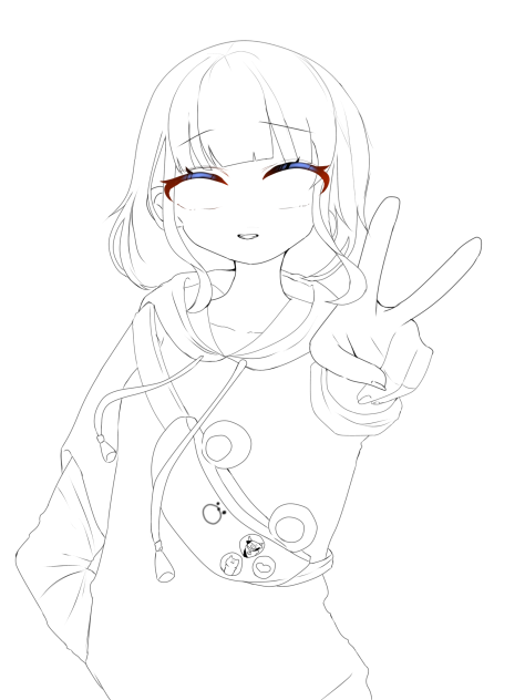 ピーーース！！　線画