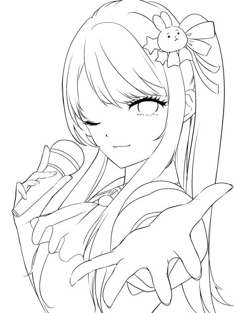 【塗り絵】星野アイ(推しの子)