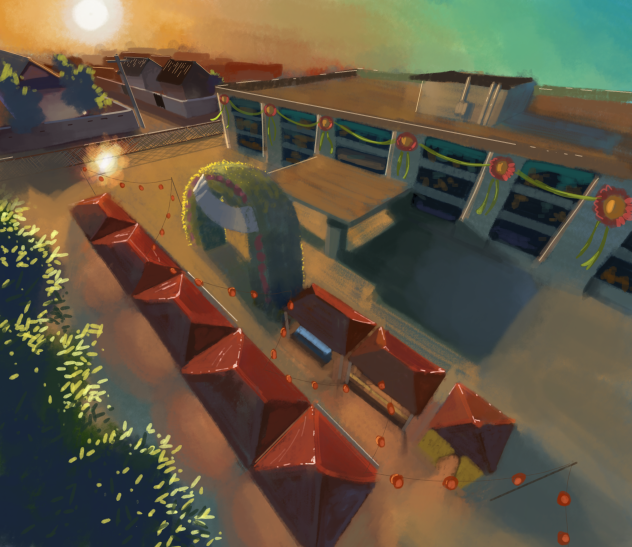 school festival sunset - ibisPaint