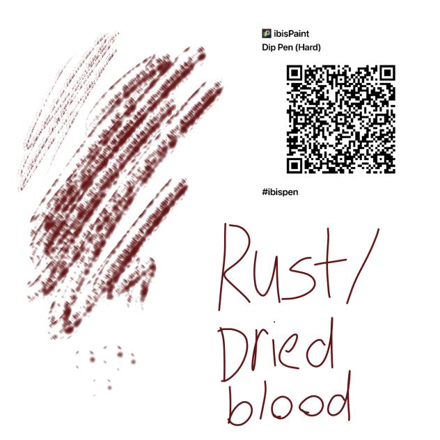Dried blood and rust brush