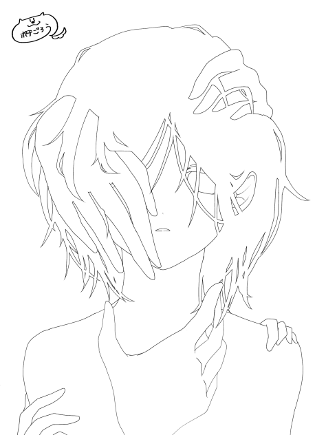 呪い　線画