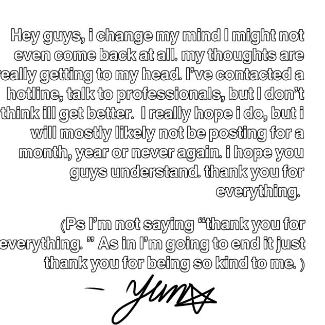Thank you note.