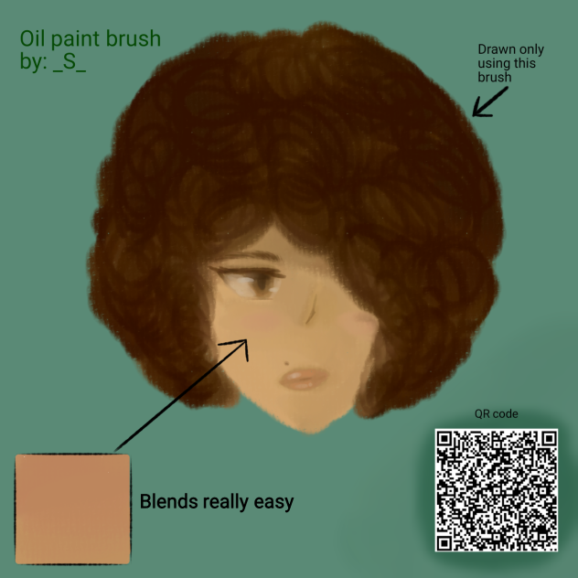 Oil paint brush QR code
