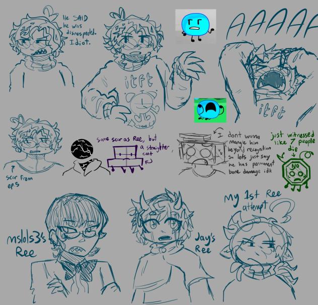 lotsa ree gijinkas + scarred AU