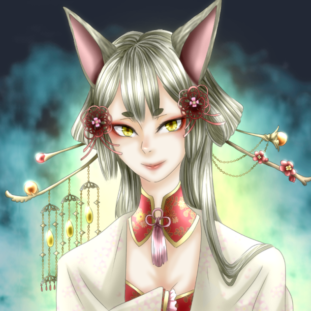【線画】妖狐【拝借】