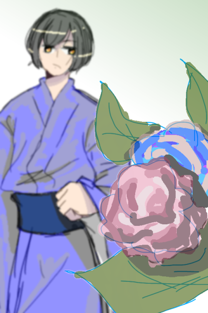 菊さんと、紫陽花。