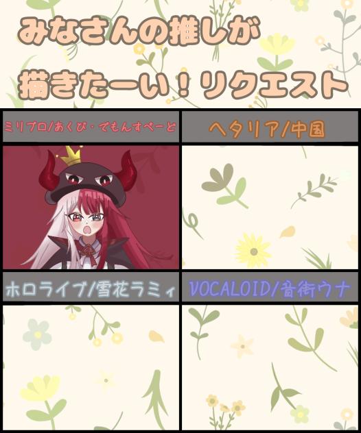 みなさんの推しが描きたーい！　途中経過