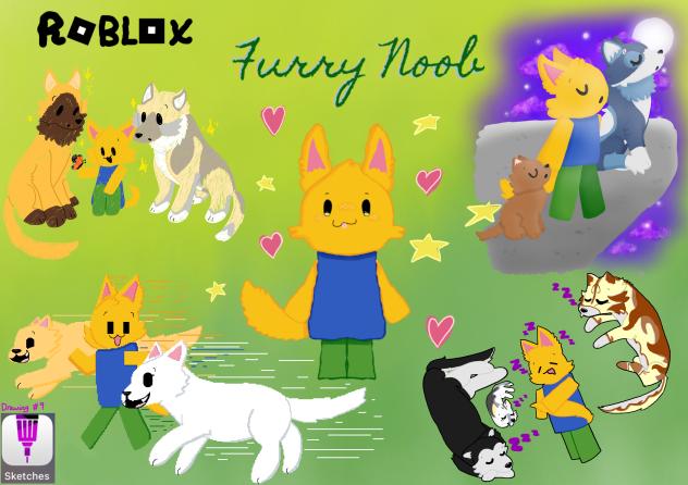 Roblox Noob with wolves!🐺