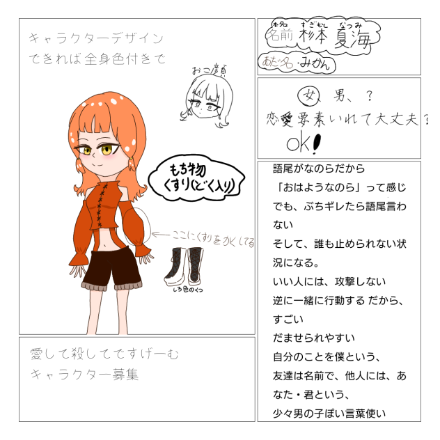 キャラ募集のやつ