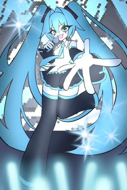 カートゥーン風ミク