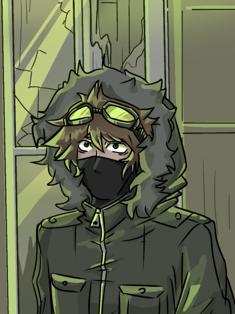 a guy in haunted house