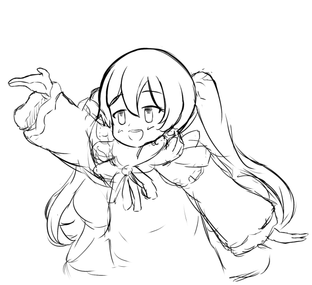 らくがき 初音天地開闢神話