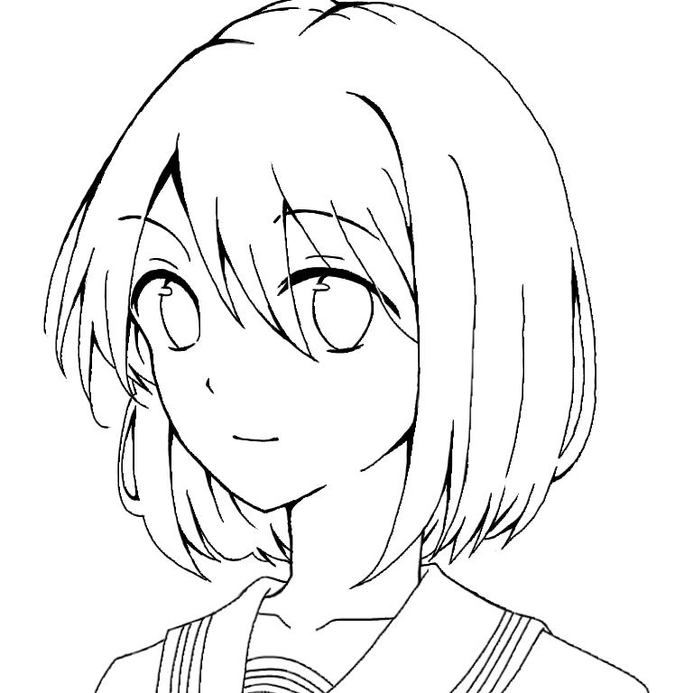 女の子 線画 - ibisPaint