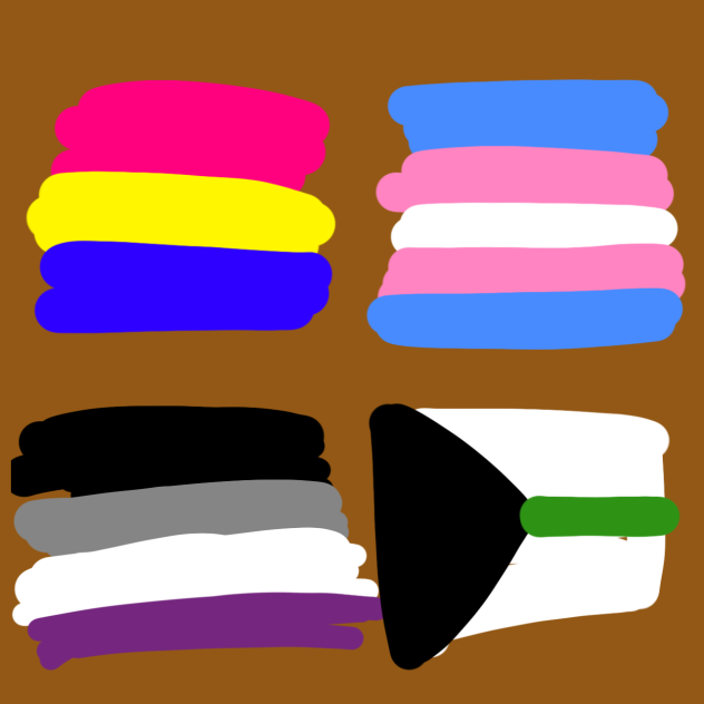 drawing my pride flags from memory