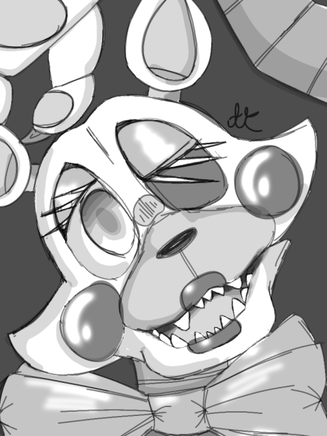 a super quick fnaf mangle drawing