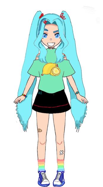 hatsune miku but using the materials