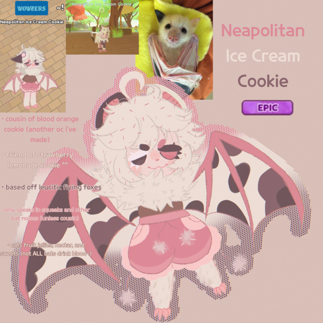 ` [CR OC] Neapolitan Ice Cream Cookie`