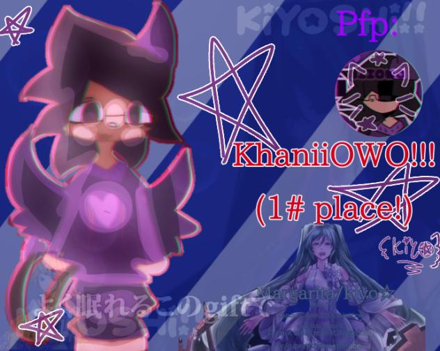 Prize to khanii! (rushed)