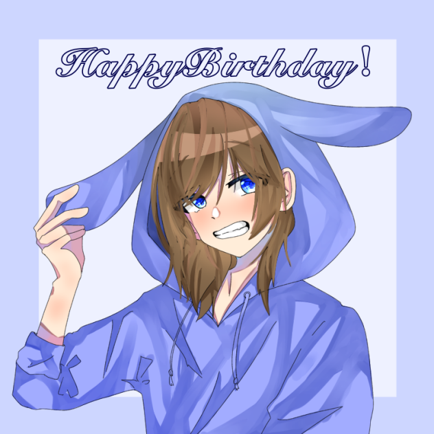 友達の誕生日イラスト✨🎉🎁🎊🎂