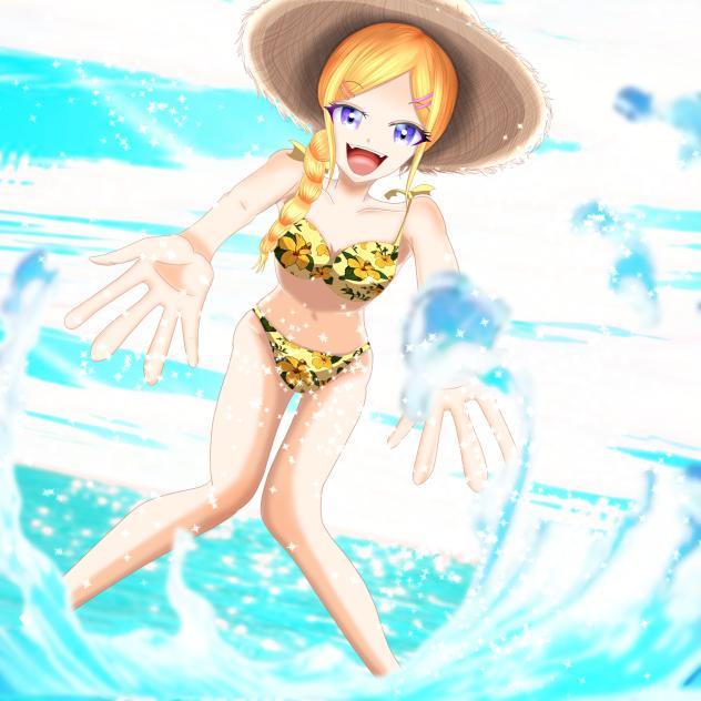 初タンファンアート　ツムちゃの海デート