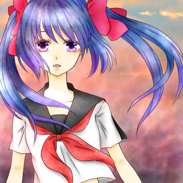 私も連れてって 線画 塗らせていただきました