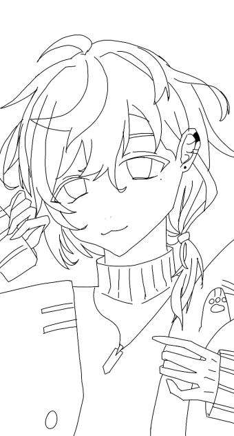 ✩推しの線画描いてみた✩