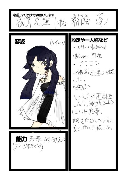 能デスキャラ募集