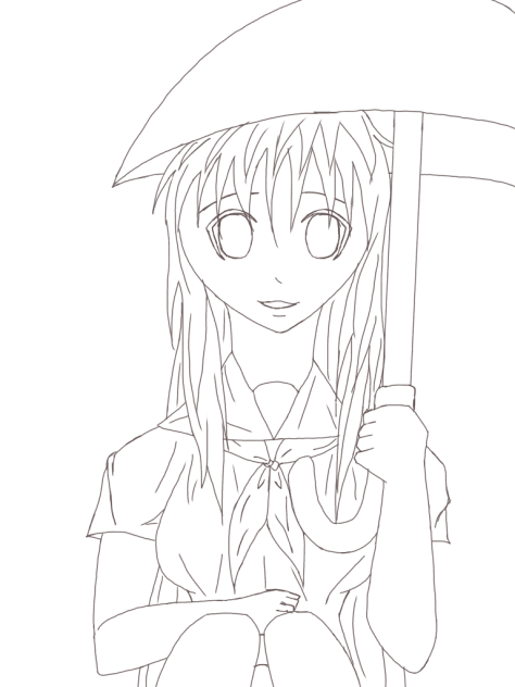 『雨だね』線画