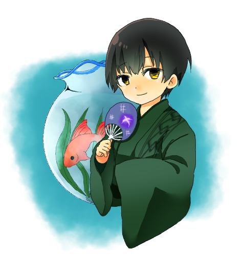 菊と金魚