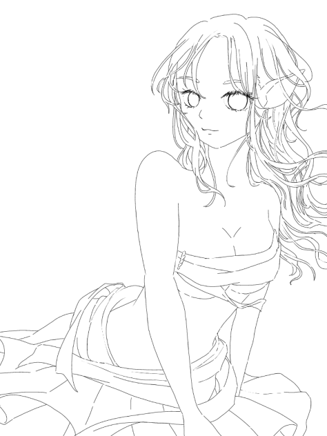 無題線画2