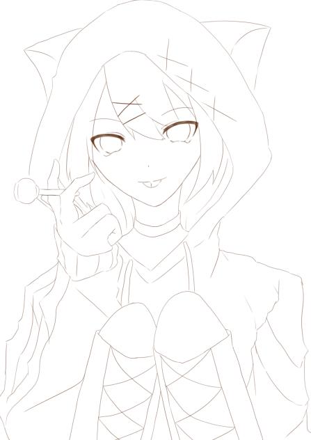 ふーどを愛せ！　線画