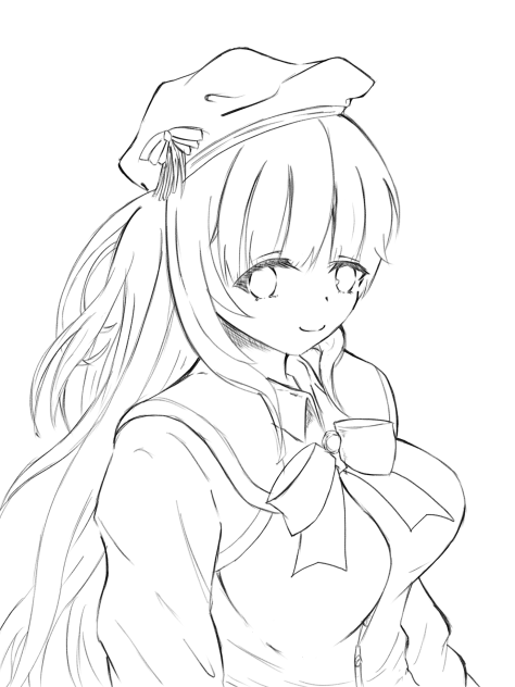 【線画】please paint♡