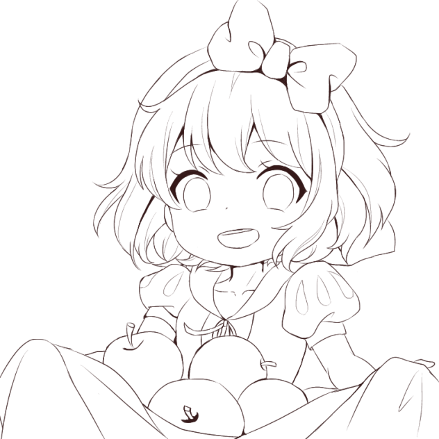 ぬりえ(白雪姫  幼女)