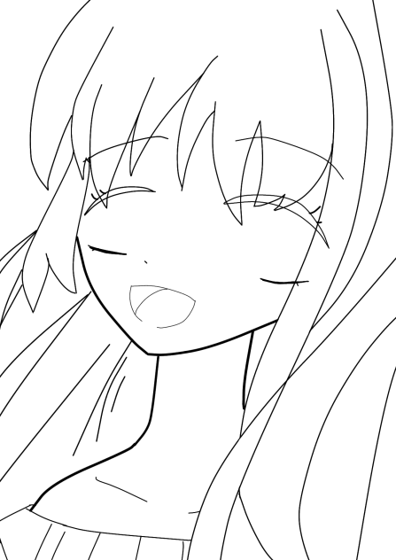 「white」の線画！！