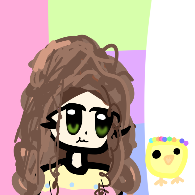 Me IRL eating candy. But I drew it