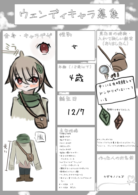 キャラ募集参加