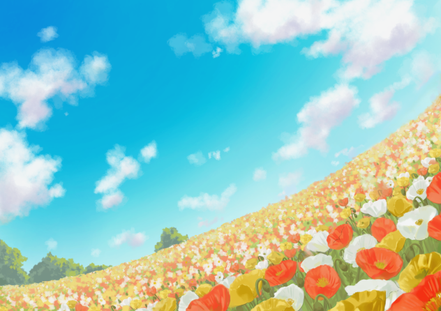 ポピーの花畑