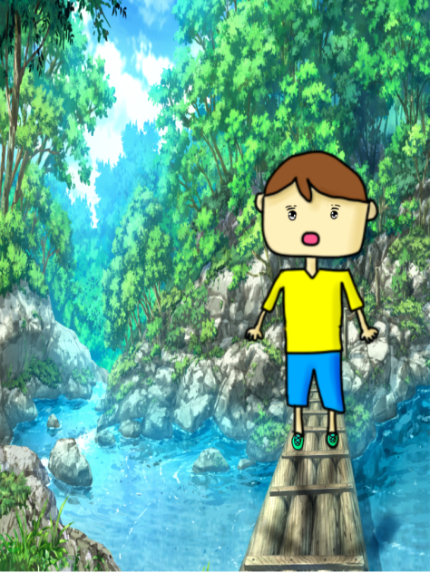 橋の上の男の子