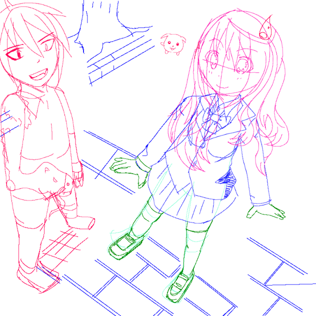 新キャラのラフ