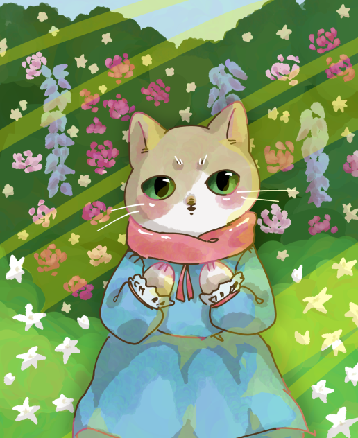 お花を描くのが楽しいことに気づいた