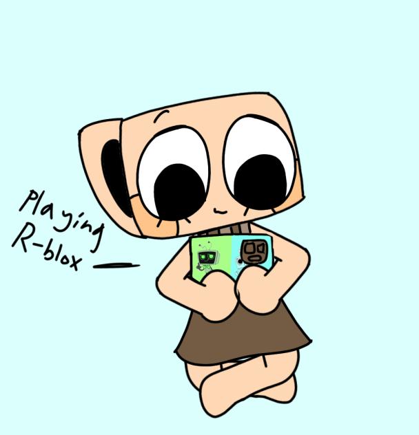 Shelly playing roblox