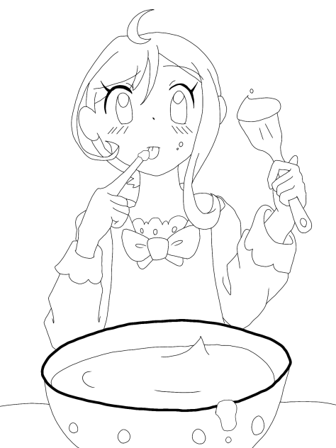 バレンタイン線画