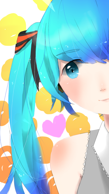 過去絵と同じ構図の初音ミク