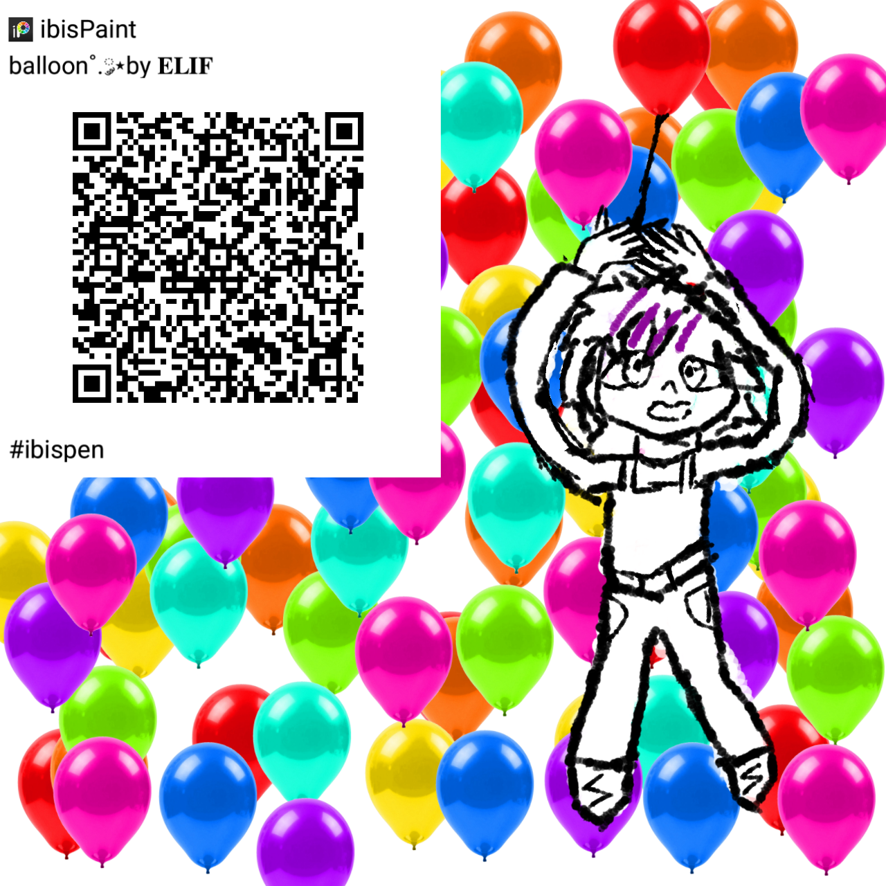 Balloon brush QR code! - ibisPaint