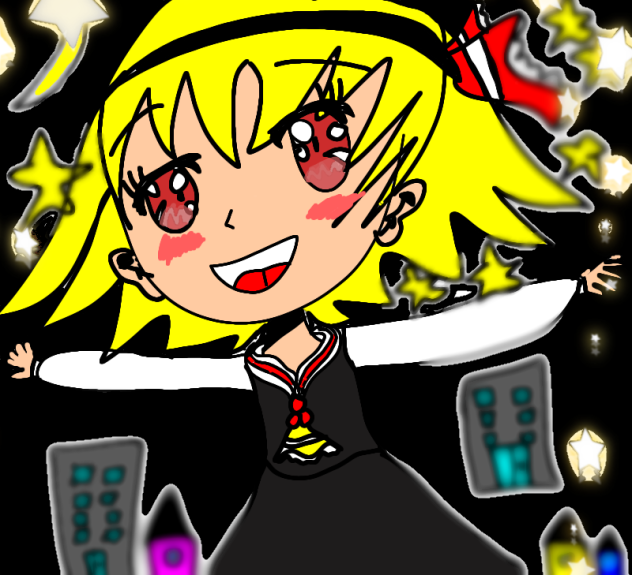 [夜の暗闇にてらされて]　ルーミアちゃん