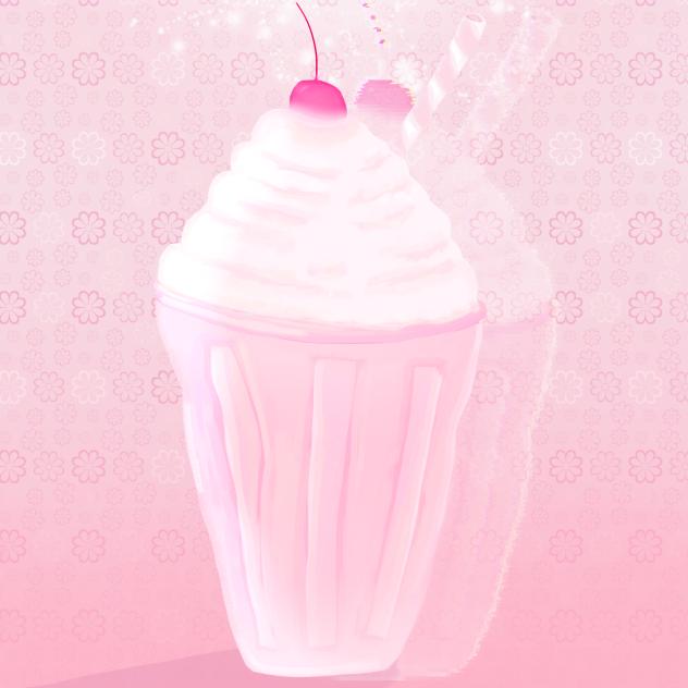 Strawberry Milkshake~!! .'w'.