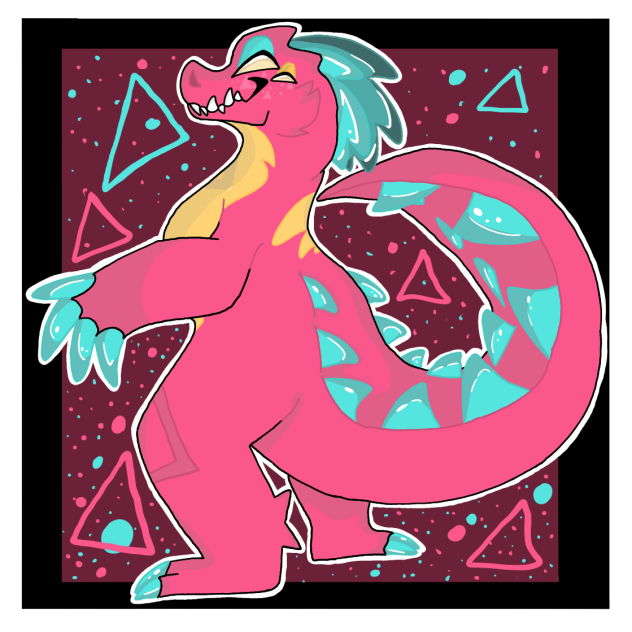 Fluffy gator fursona