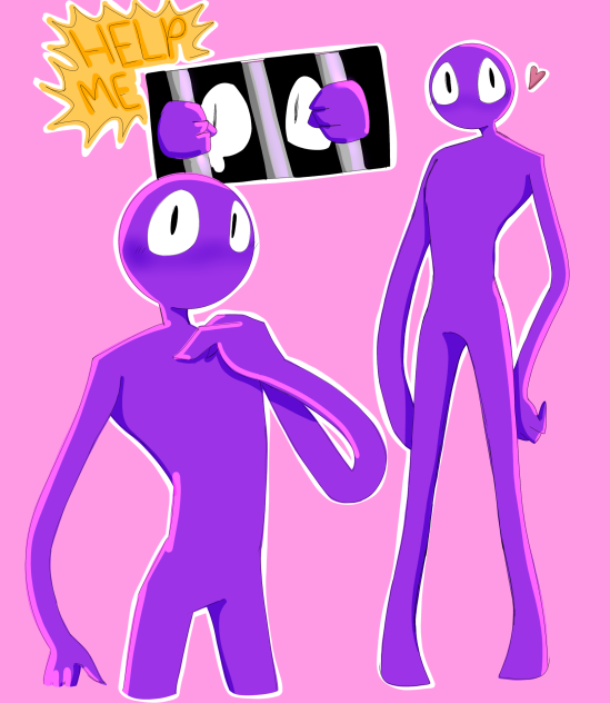 Purple rainbow friend