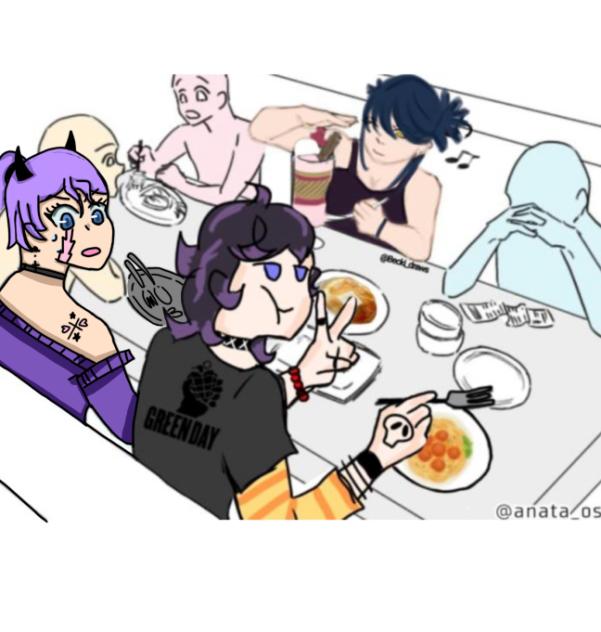 Eating dinner collab!!