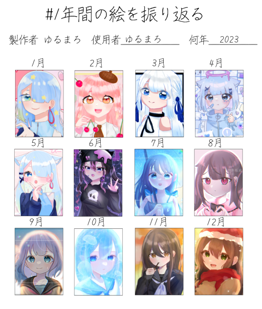 1年間の絵を振り返る　成長